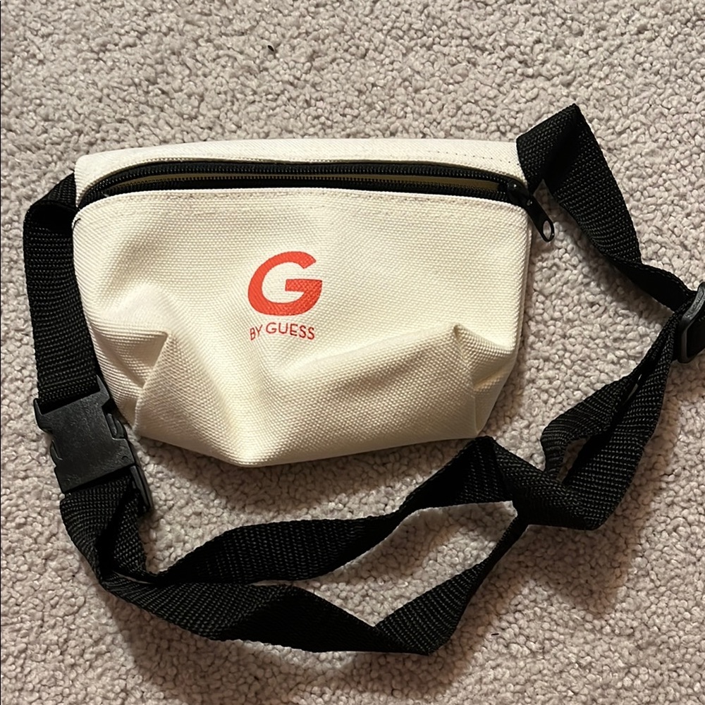 Guess Cream and Black Belt Bag Collection